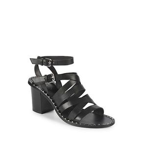 ASH Strappy Leather Sandals. Black, size 38 (8 US)
